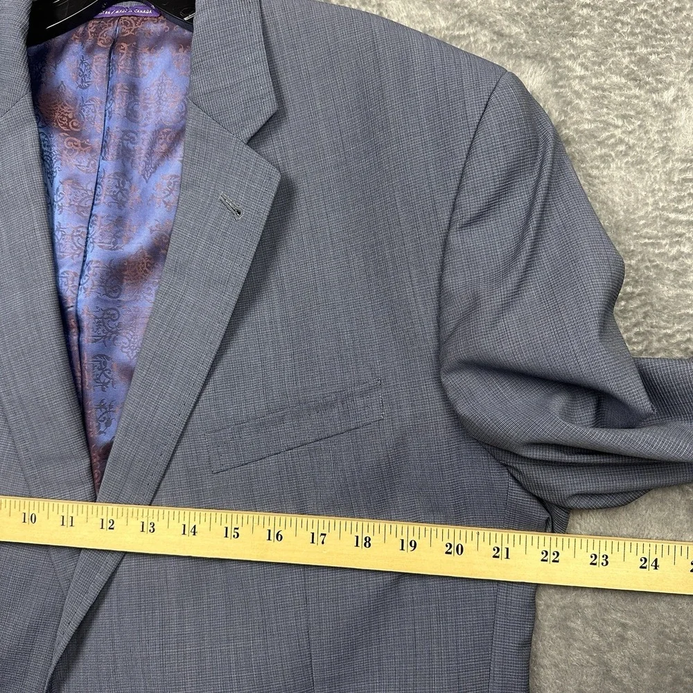 Ted Baker Endurance Sport Coat Men's 44R Gray Blue Blazer Jacket 100% Wool Lined
